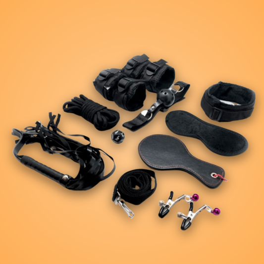 ALIVE - FURY KIT 10 PIEZAS BDSM NEGRO