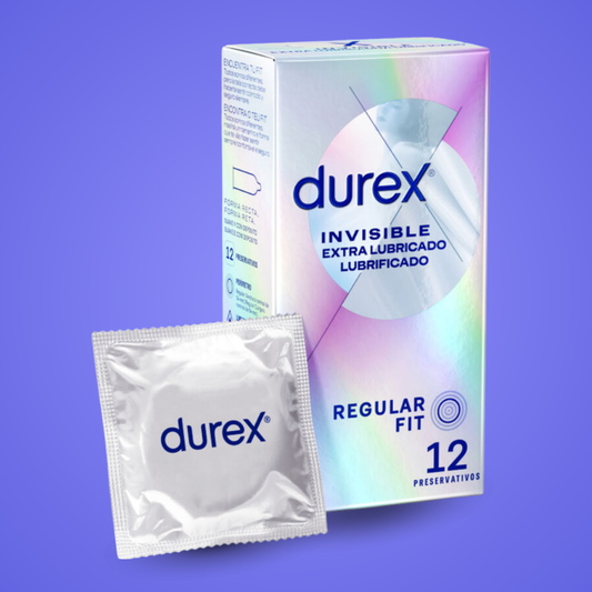 DUREX - INVISIBLE EXTRA LUBRICADO 12 UNIDADES