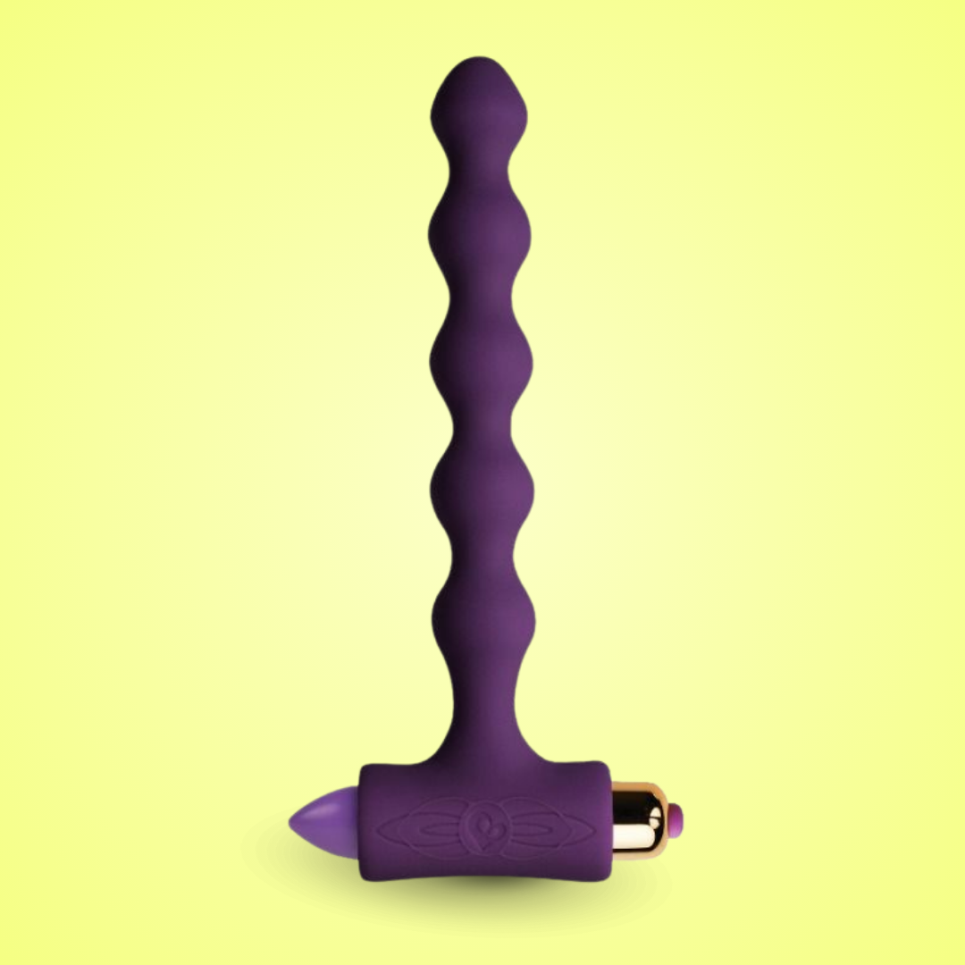 ROCKS-OFF - PLUG ANAL CON VIBRACIÓN Y ONDULACIONES PETITE SENSATIONS PEARLS