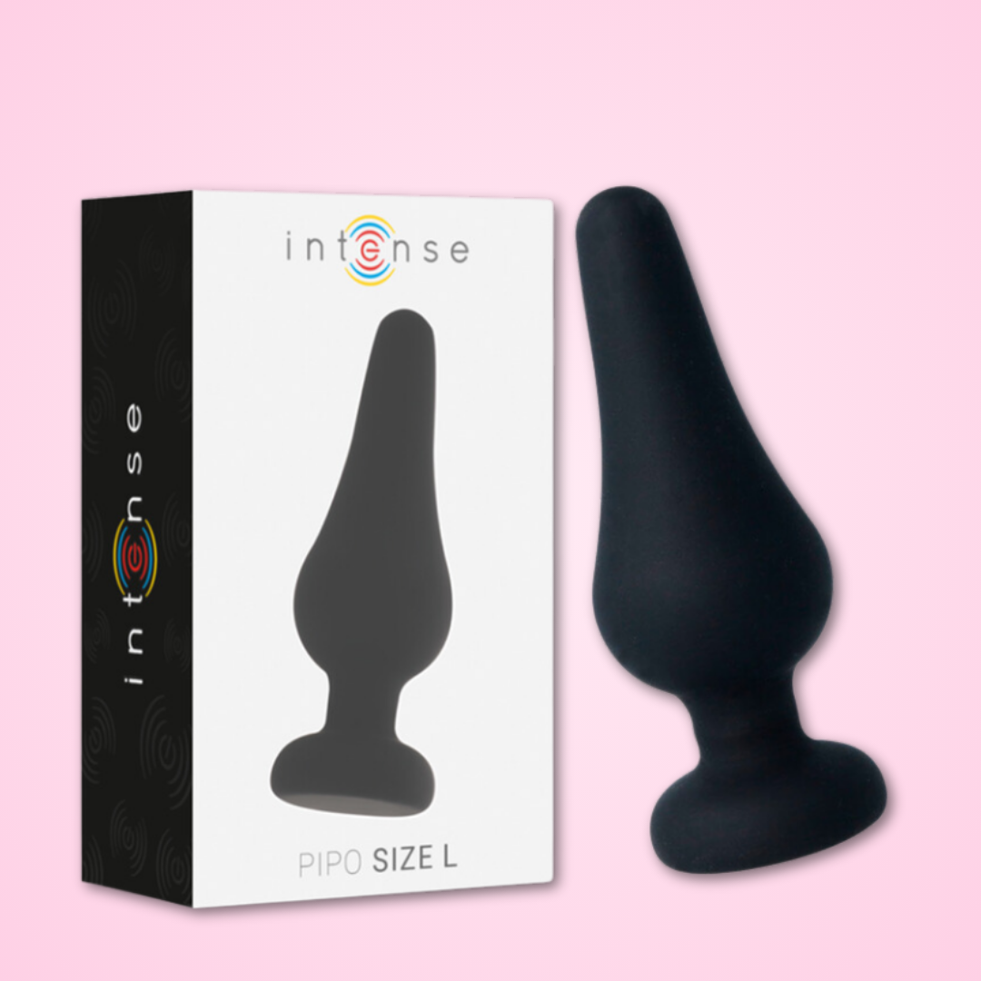 INTENSE - ANAL PLUG PIPO L SILICONE NEGRO 13 CM