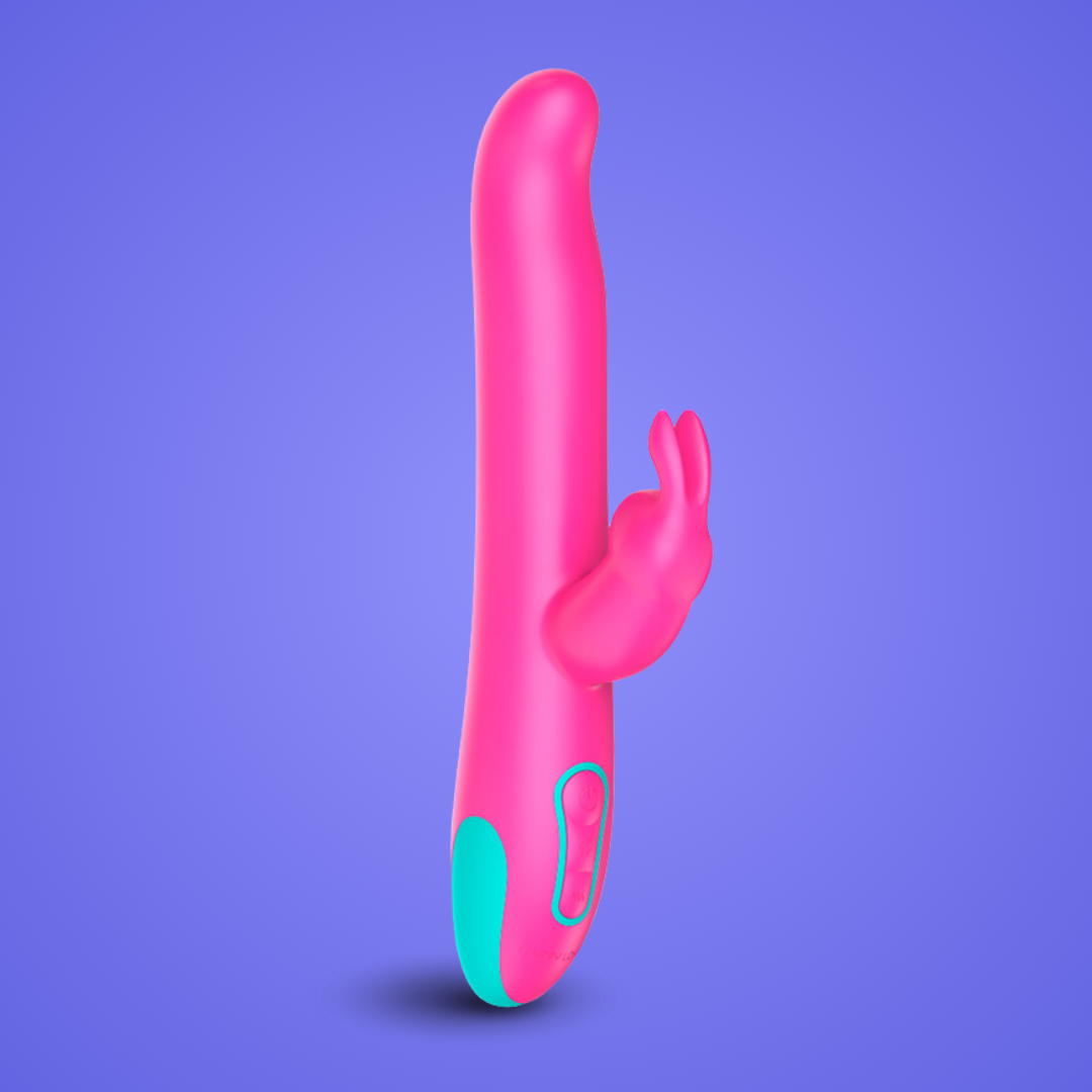 HAPPY LOKY - PLUTO RABBIT VIBRATOR & ROTATOR COMPATIBLE CON WATCHME WIRELESS TECHNOLOGY